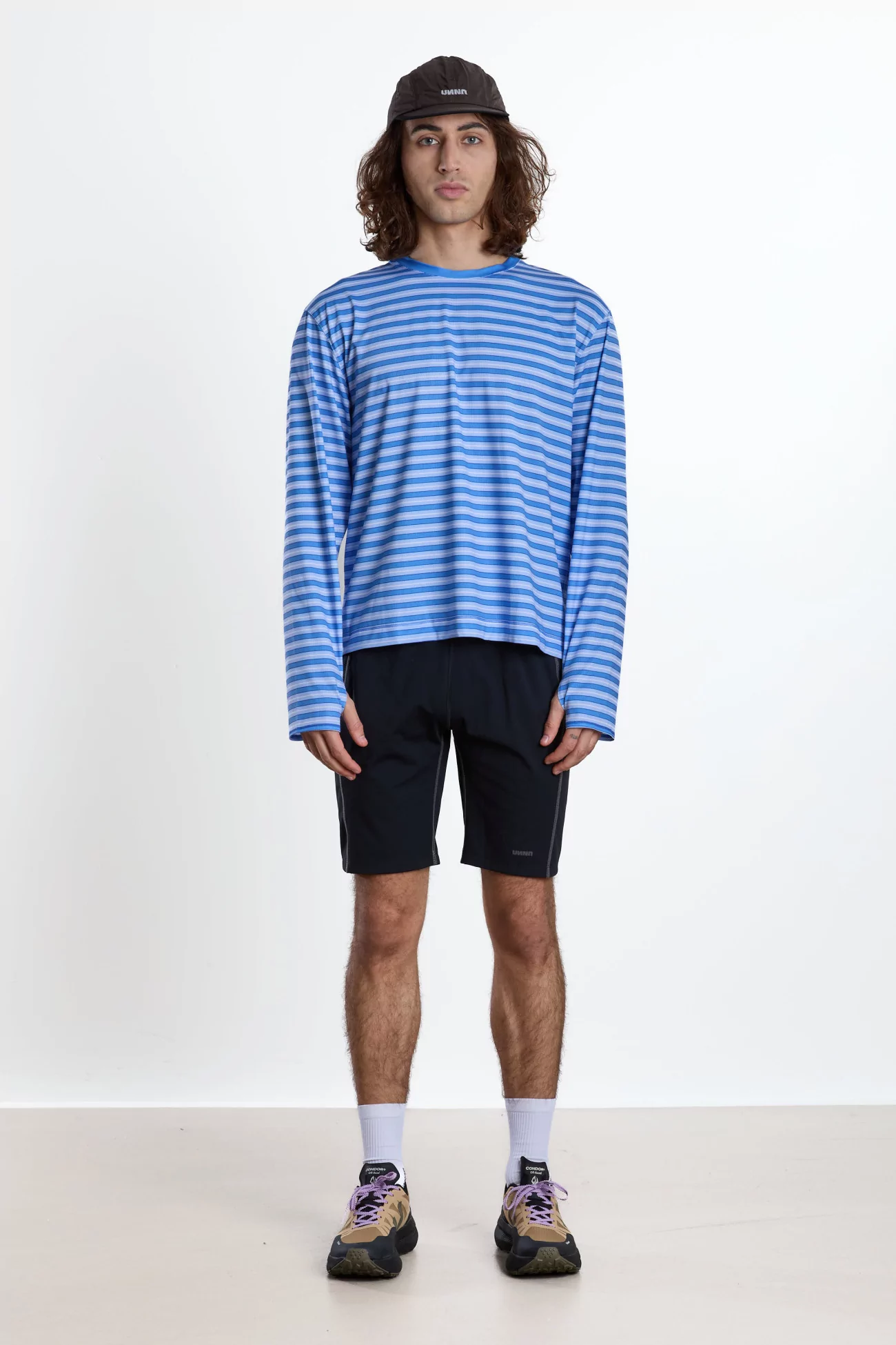 UNNA Striped LS Long Sleeve Running T-Shirt – Business Blue | Centre Commercial