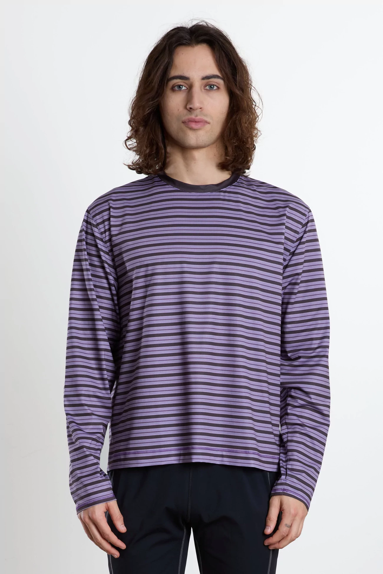 UNNA Striped LS Long Sleeve Running T-Shirt – Grape | Centre Commercial