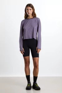 UNNA Striped Long Sleeve Running Tee – Grape | Centre Commercial