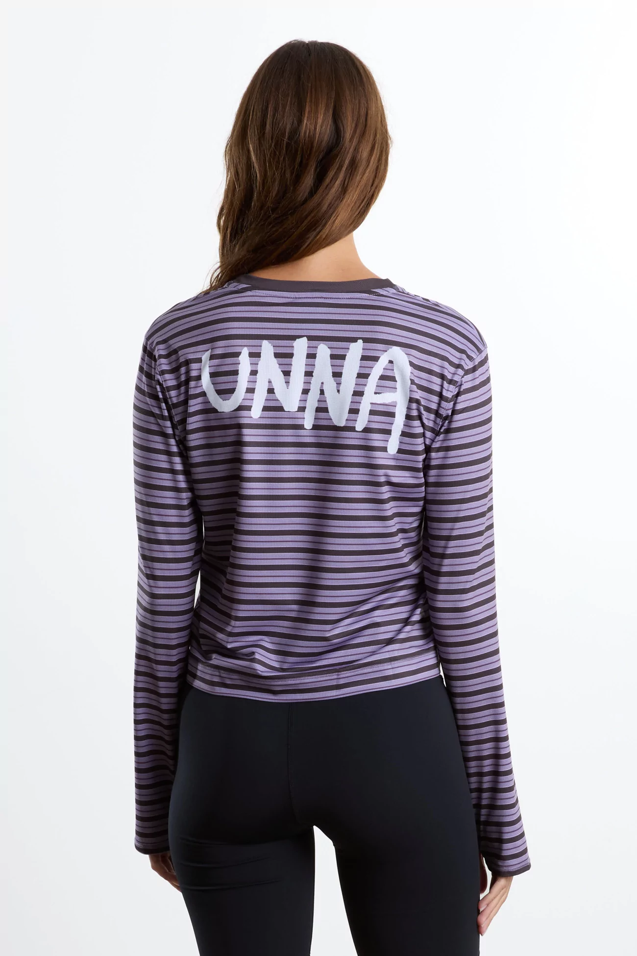 UNNA Striped Long Sleeve Running Tee – Grape | Centre Commercial