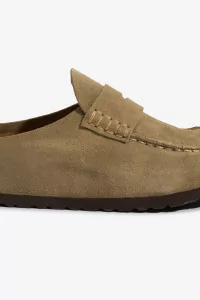 Birkenstock Naples Wrapped Suede Leather Loafers – Taupe | Centre Commercial