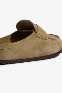 Birkenstock Naples Wrapped Suede Leather Loafers – Taupe | Centre Commercial