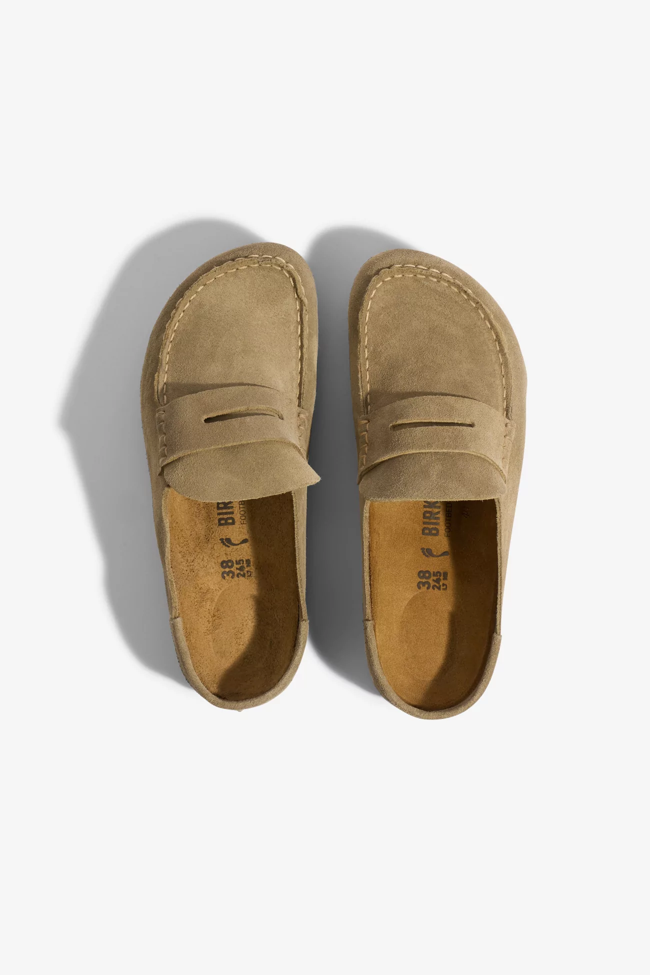 Birkenstock Naples Wrapped Suede Leather Loafers – Taupe | Centre Commercial