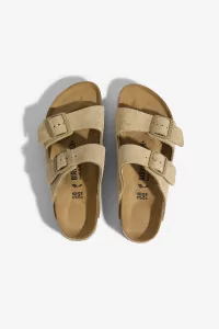 Birkenstock Arizona Suede Leather Sandals – Faded Khaki | Centre Commercial