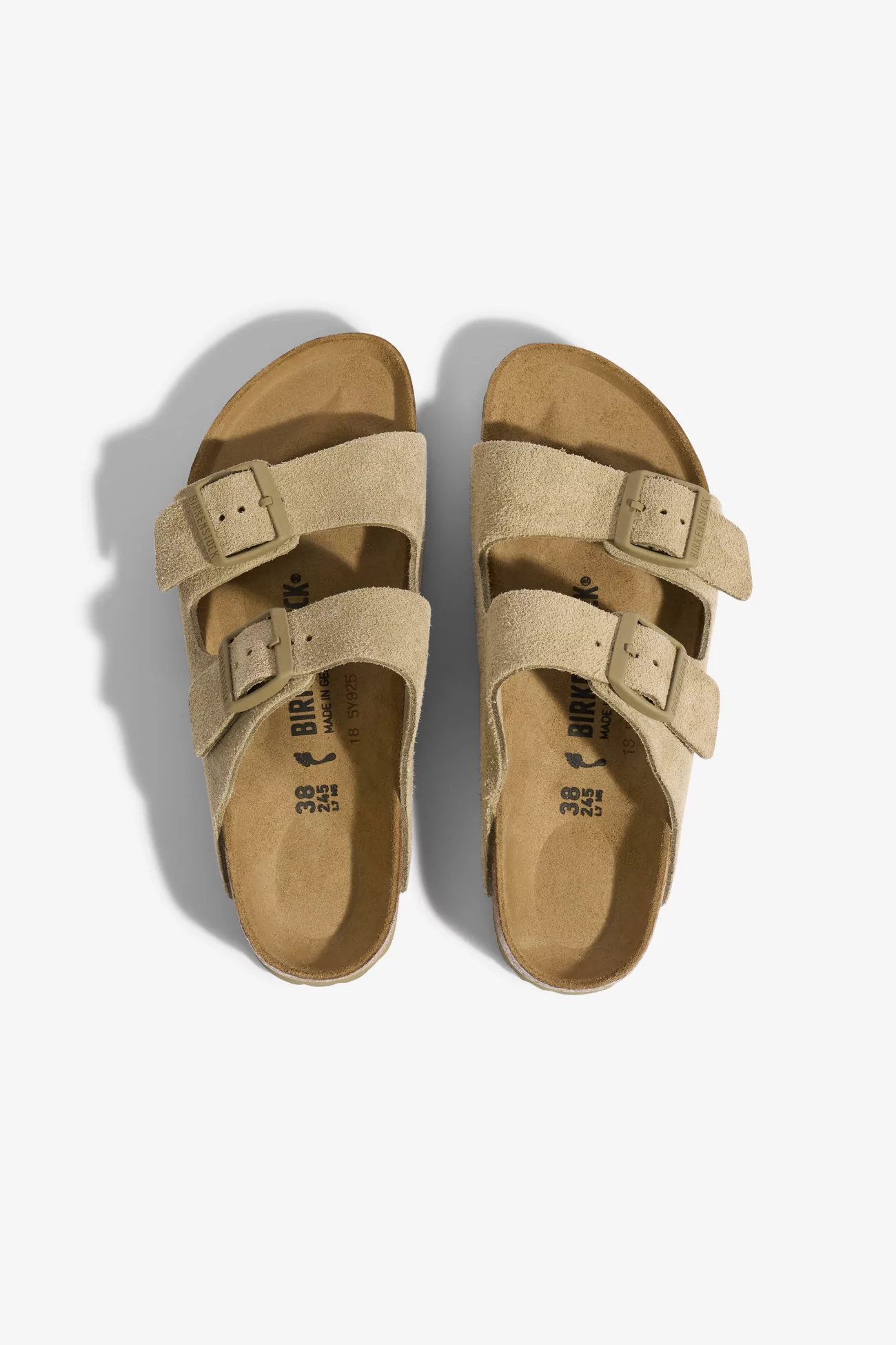 Birkenstock Arizona Suede Leather Sandals – Faded Khaki | Centre Commercial