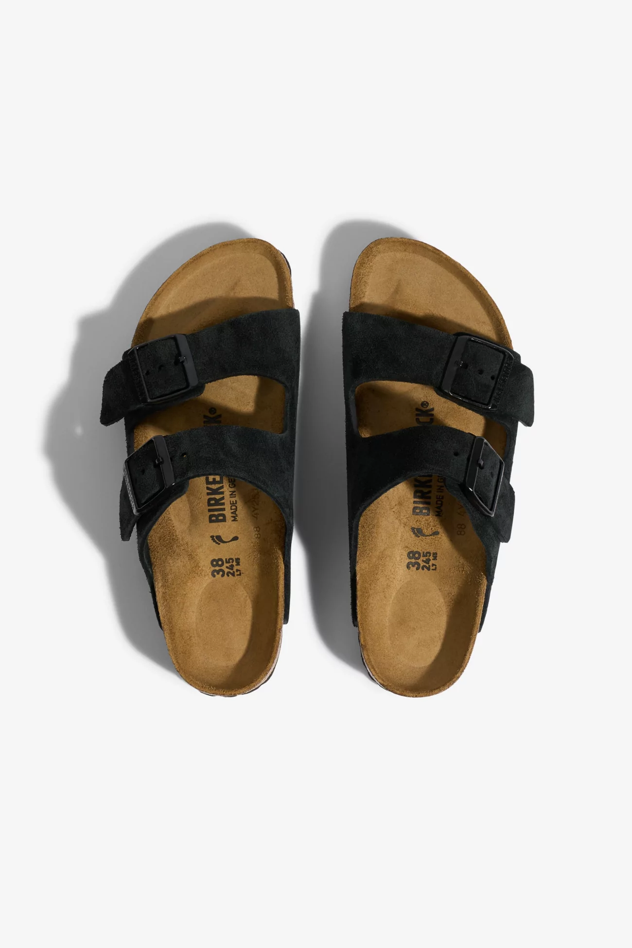 Birkenstock Arizona Soft Footbed Suede Sandals – Black | Centre Commercial