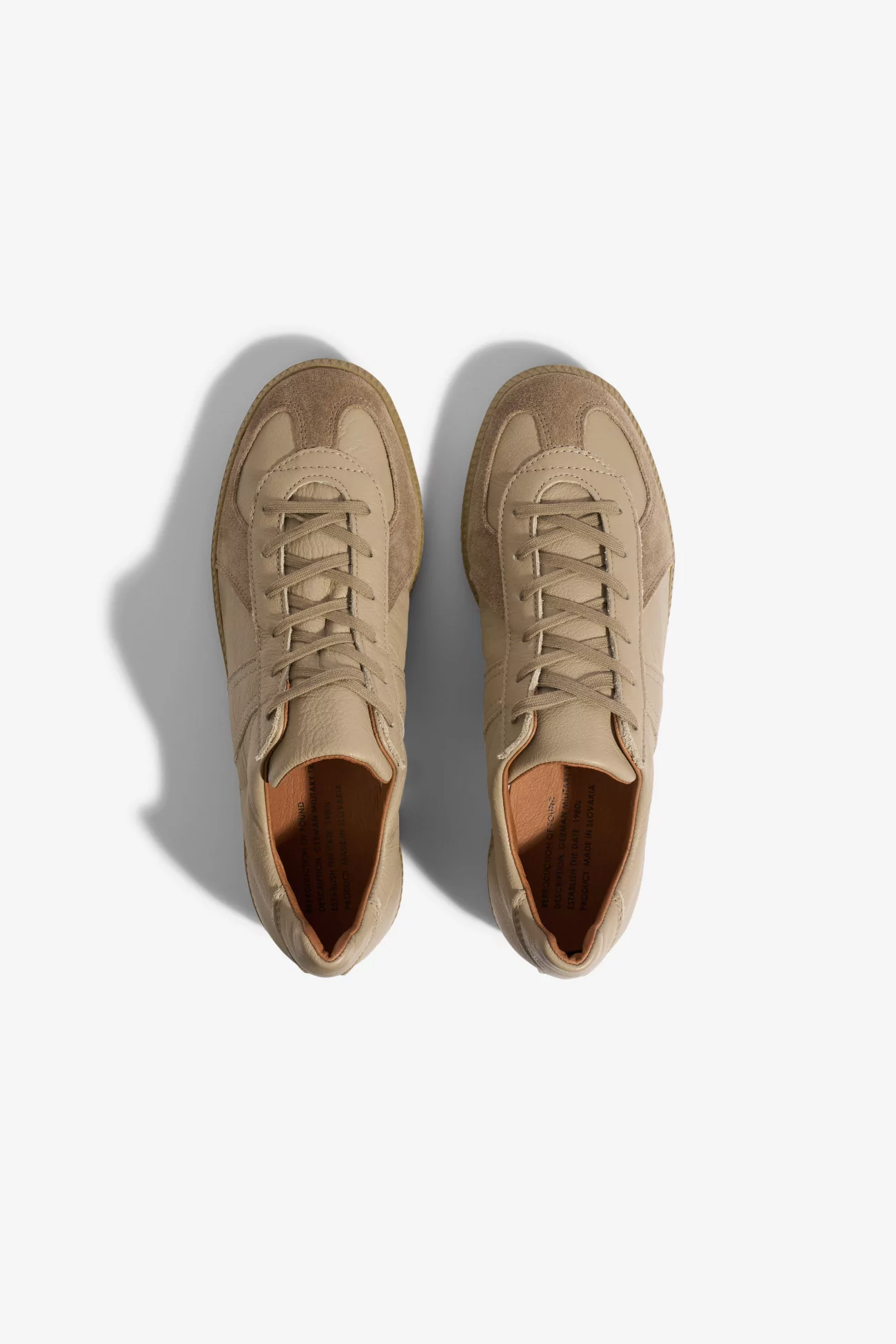 Reproduction Of Found German Military Trainer Sneakers – Beige Khaki | Centre Commercial