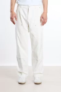 Soft Double Knee Brushed Cotton Pant – Ecru | Centre Commercial