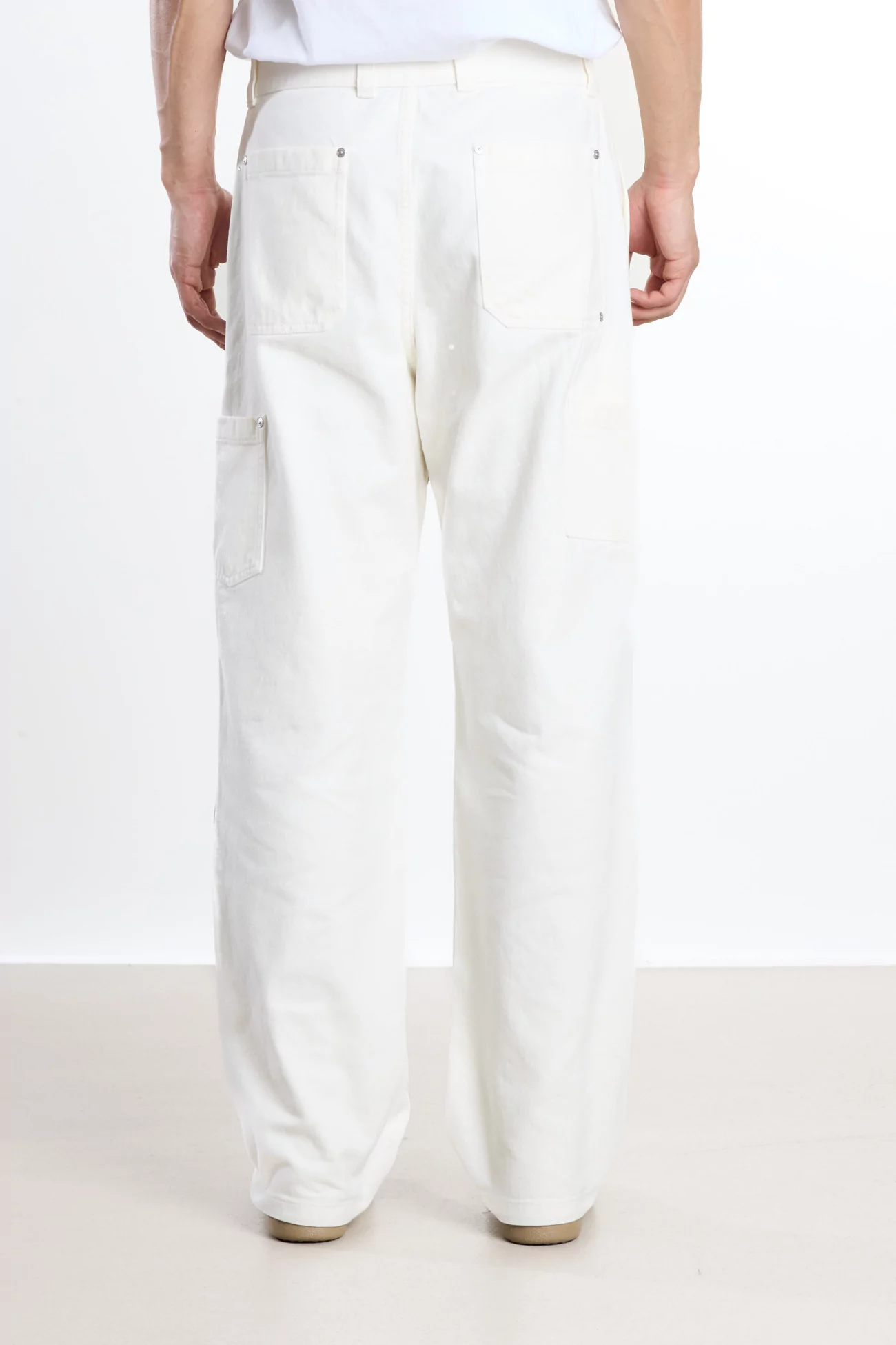 Soft Double Knee Brushed Cotton Pant – Ecru | Centre Commercial