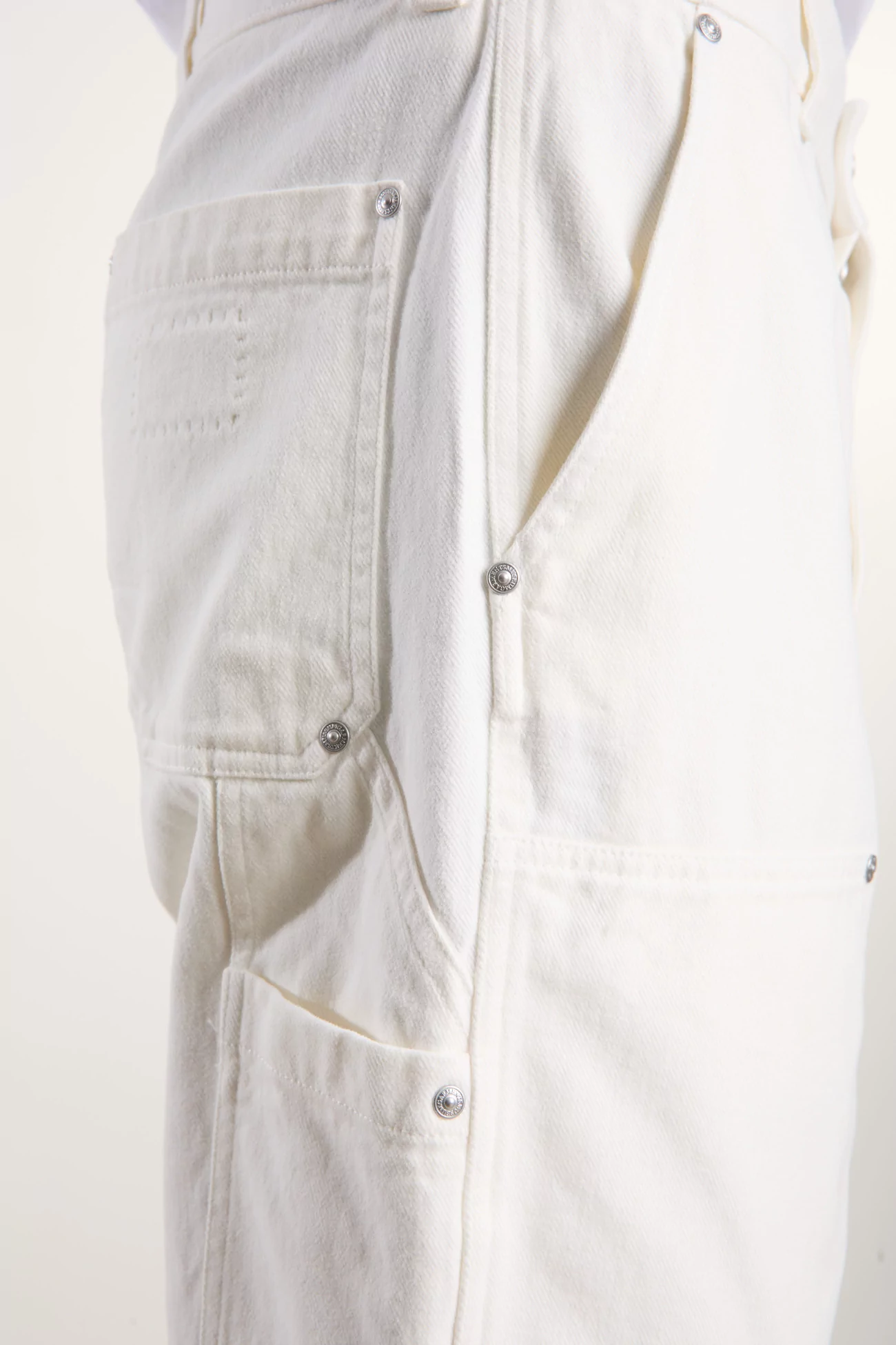 Soft Double Knee Brushed Cotton Pant – Ecru | Centre Commercial