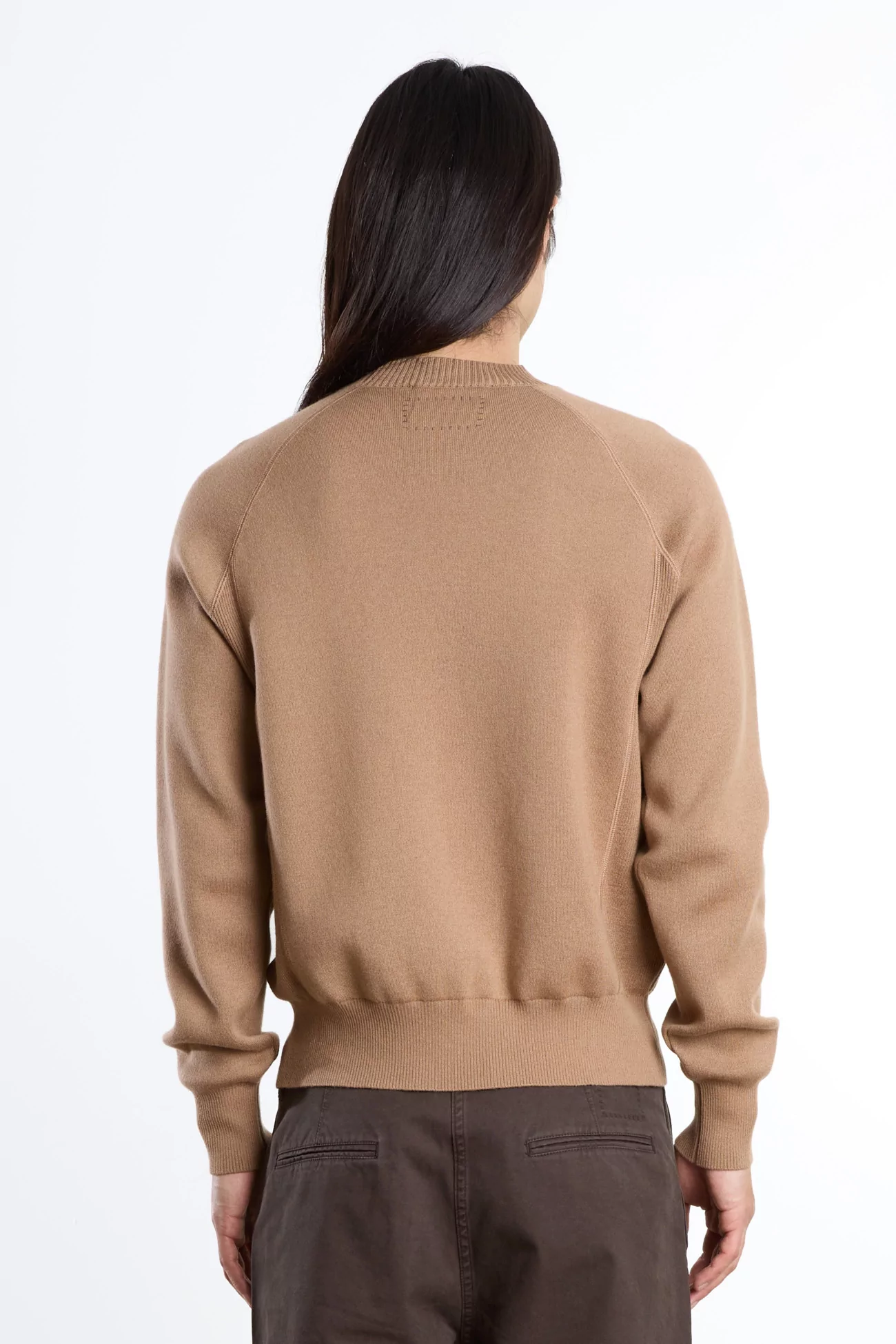 Raglan Merino Wool RWS Organic Cotton Sweater – Beige | Centre Commercial