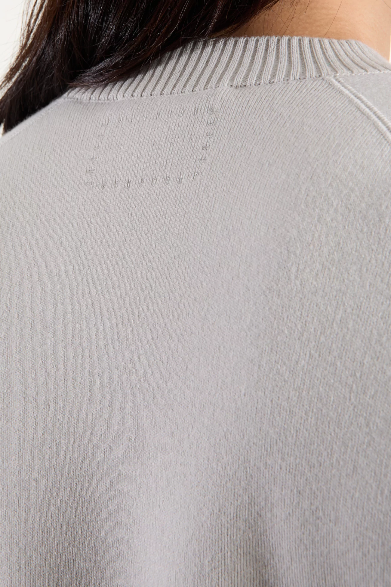 Raglan Merino Wool RWS Organic Cotton Sweater – Grey | Centre Commercial
