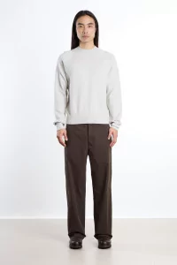 Raglan Merino Wool RWS Organic Cotton Sweater – Grey | Centre Commercial