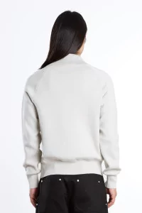 Zipped Polo Merino Wool RWS Organic Cotton – Grey | Centre Commercial