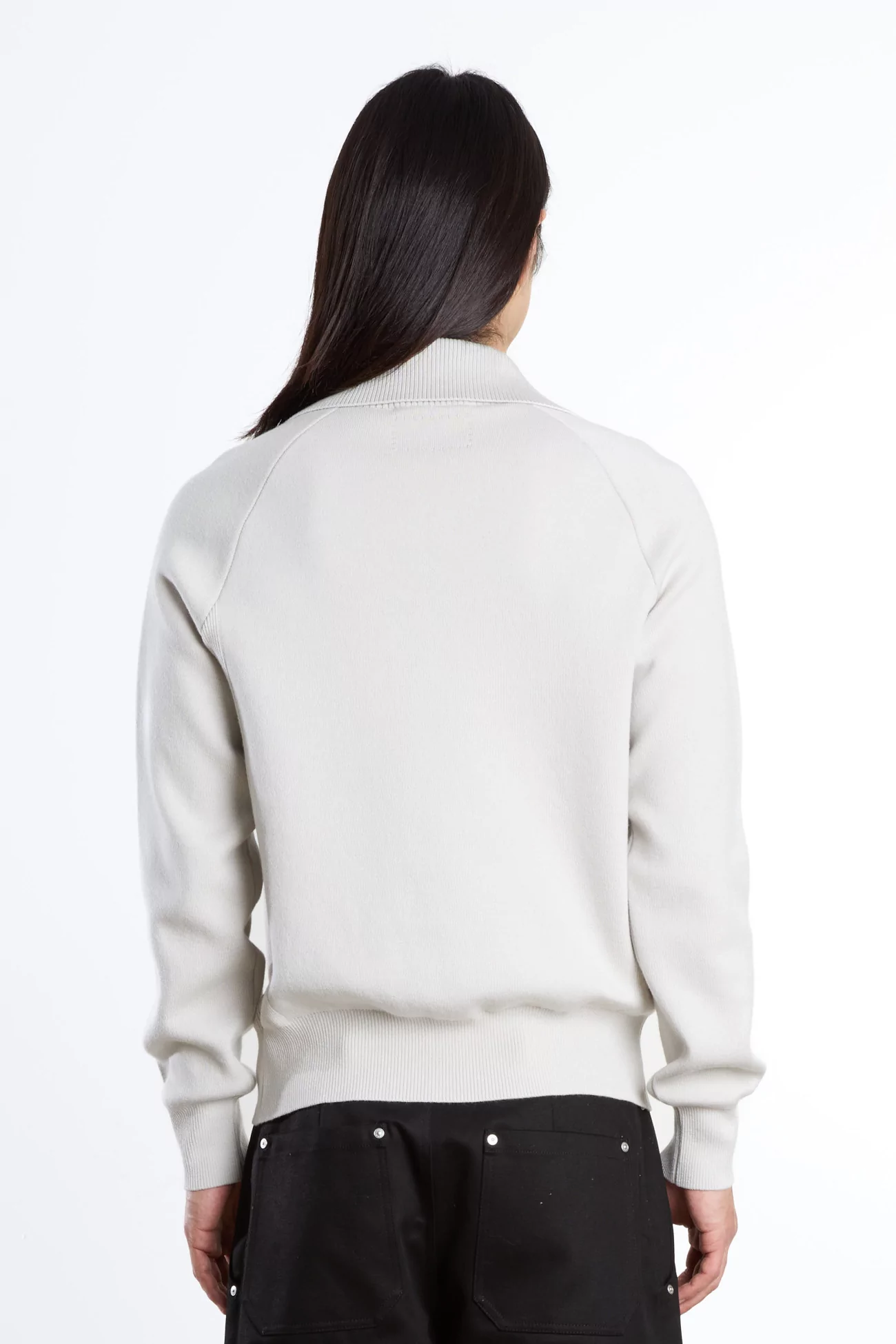 Zipped Polo Merino Wool RWS Organic Cotton – Grey | Centre Commercial