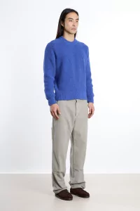 English Rib Cotton Sweater Ribbed Boxy – Blue | Centre Commercial