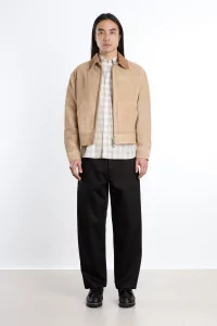 Labor Italian Suede Leather Jacket – Light Beige | Centre Commercial