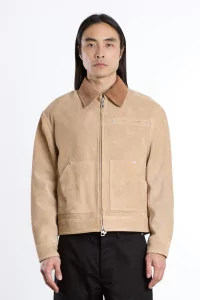 Labor Italian Suede Leather Jacket – Light Beige | Centre Commercial