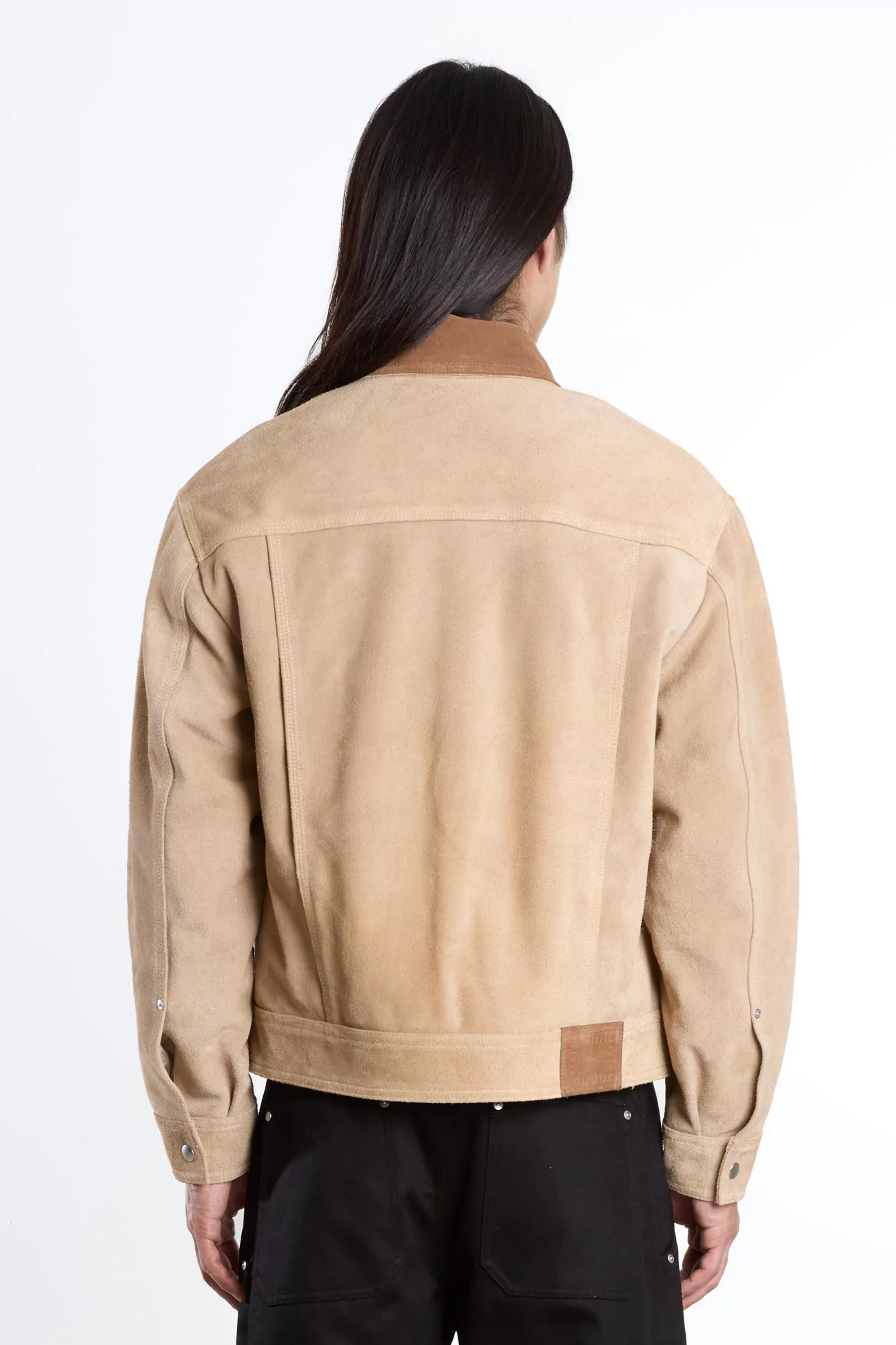 Labor Italian Suede Leather Jacket – Light Beige | Centre Commercial