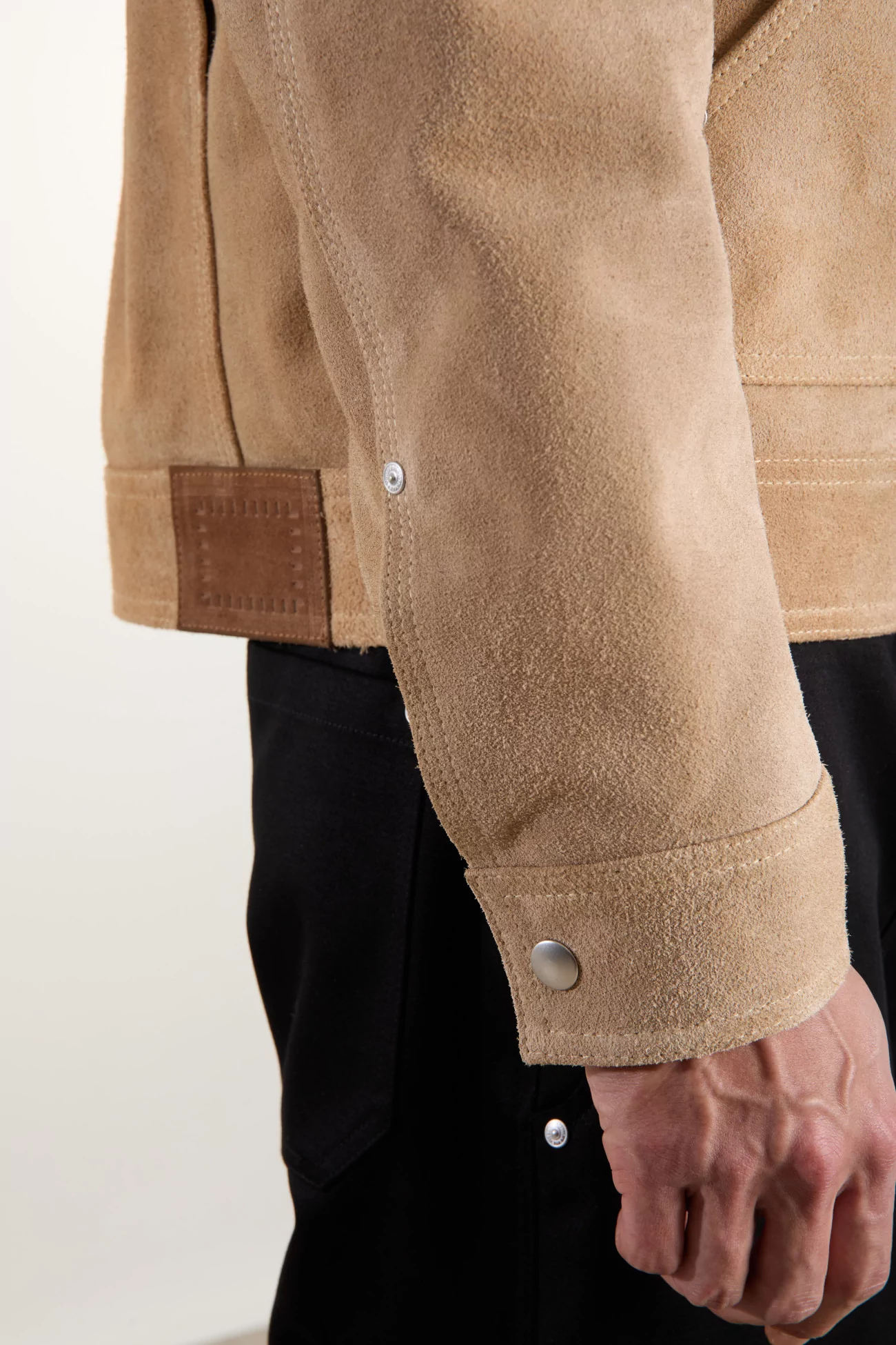 Labor Italian Suede Leather Jacket – Light Beige | Centre Commercial