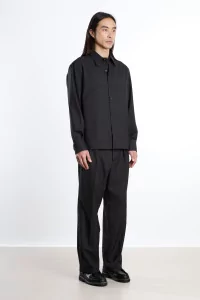 Western Tropical Wool Overshirt – Anthracite Grey | Centre Commercial