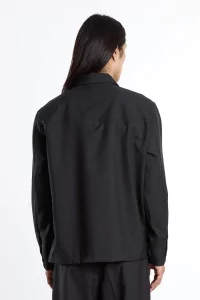 Western Tropical Wool Overshirt – Anthracite Grey | Centre Commercial