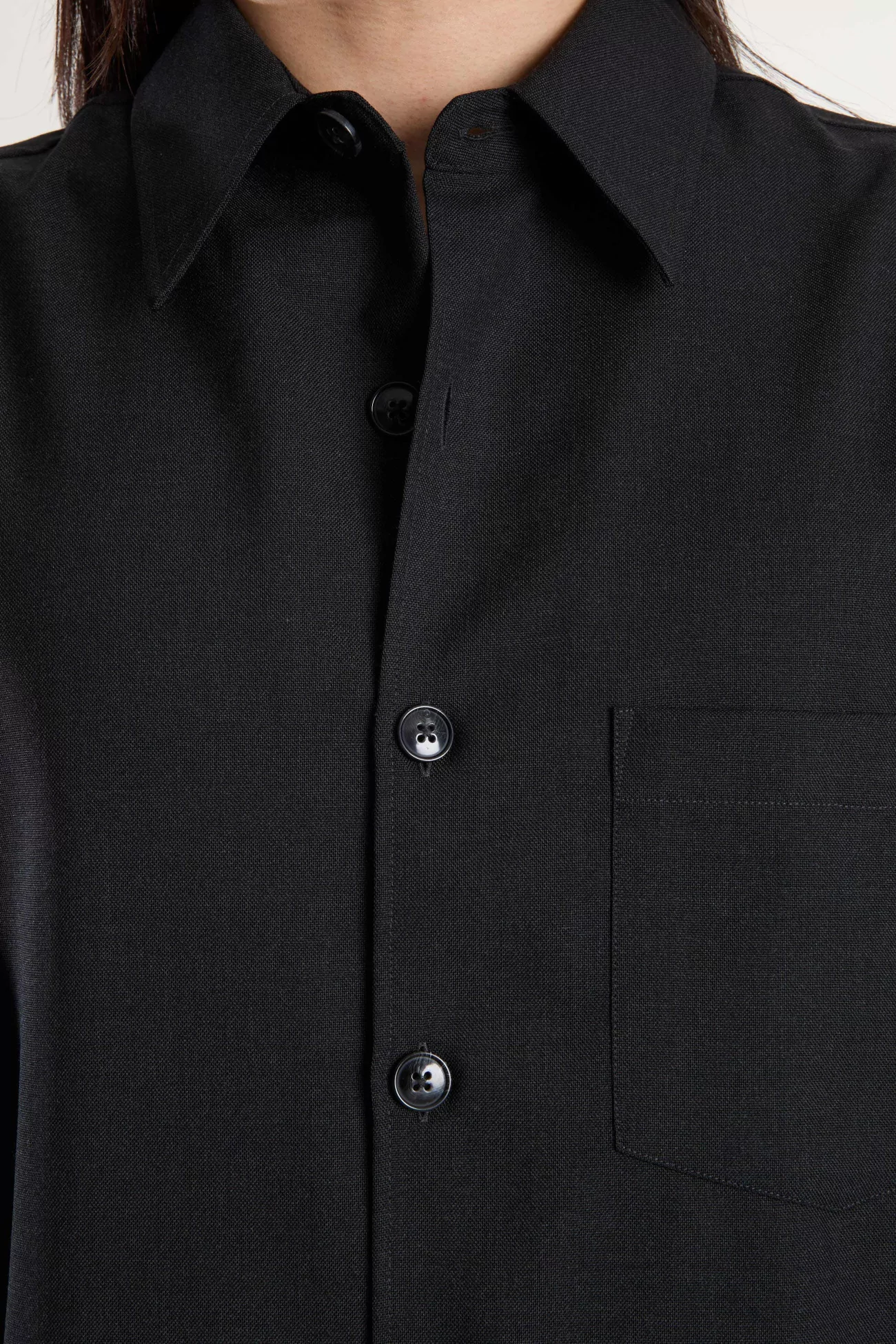 Western Tropical Wool Overshirt – Anthracite Grey | Centre Commercial