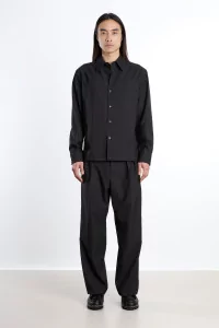 Western Tropical Wool Overshirt – Anthracite Grey | Centre Commercial