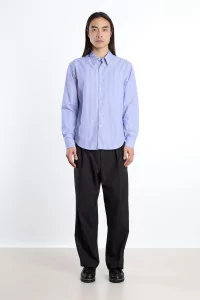 Corporate Striped Poplin Shirt – Blue White | Centre Commercial