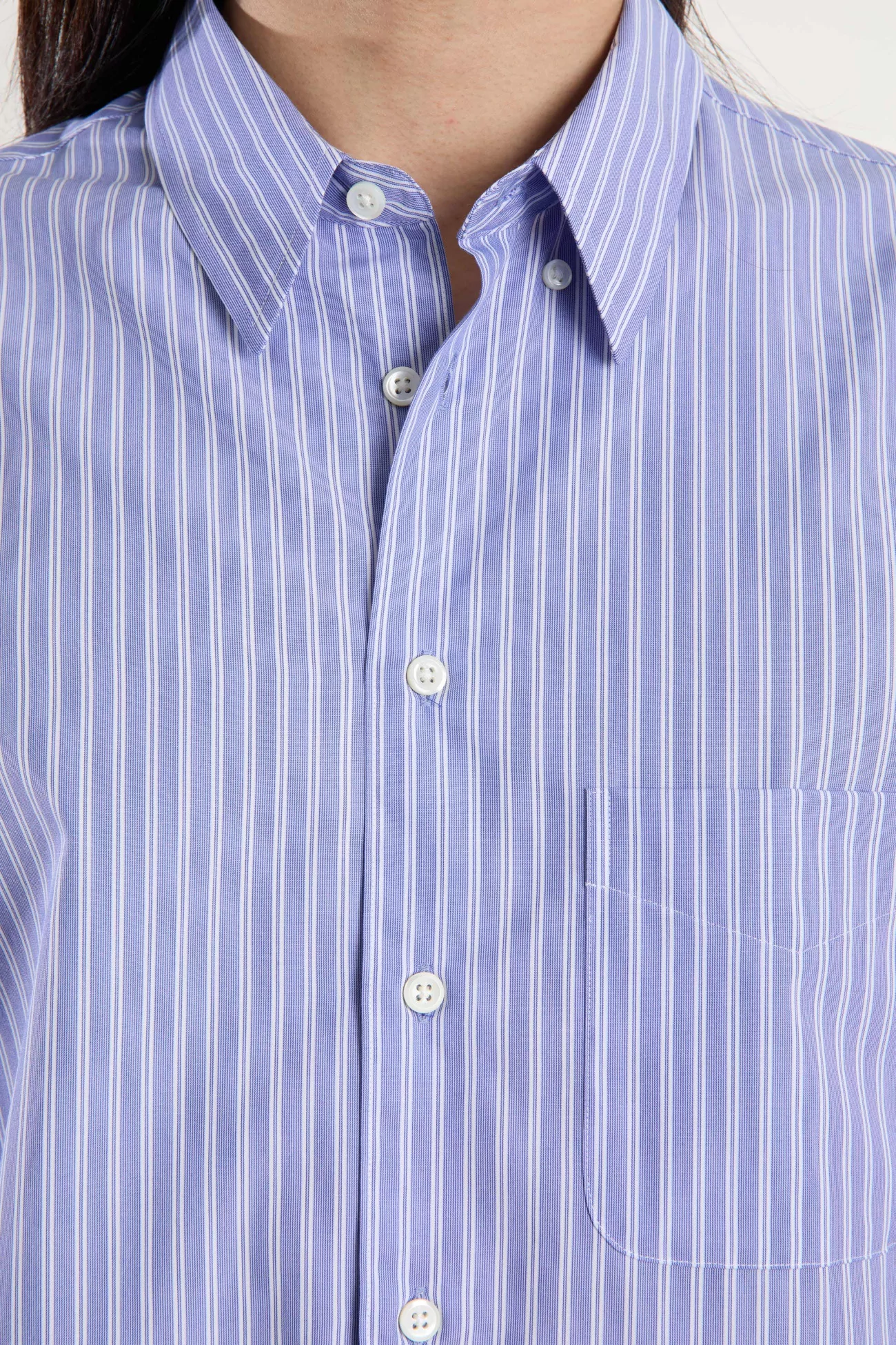 Chemise Corporate Popeline Rayée – Bleu Blanc | Centre Commercial