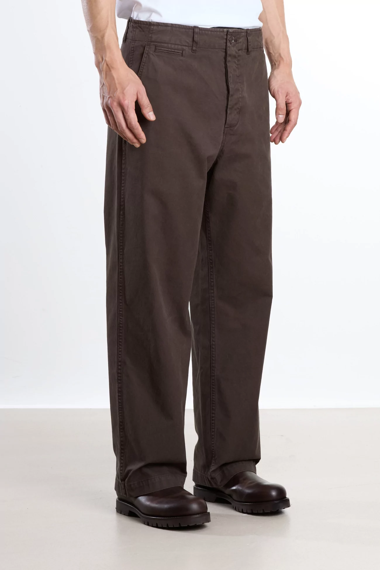 Pantalon Museum Garments Off-Duty Chino Coton – Marron | Centre Commercial