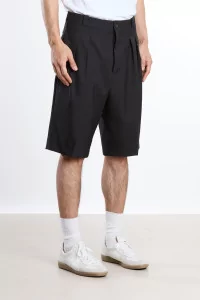 French Military Tropical Wool Shorts – Anthracite Grey | Centre Commercial