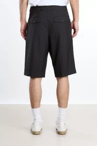 French Military Tropical Wool Shorts – Anthracite Grey | Centre Commercial