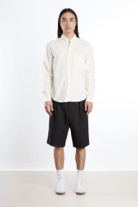 French Military Tropical Wool Shorts – Anthracite Grey | Centre Commercial