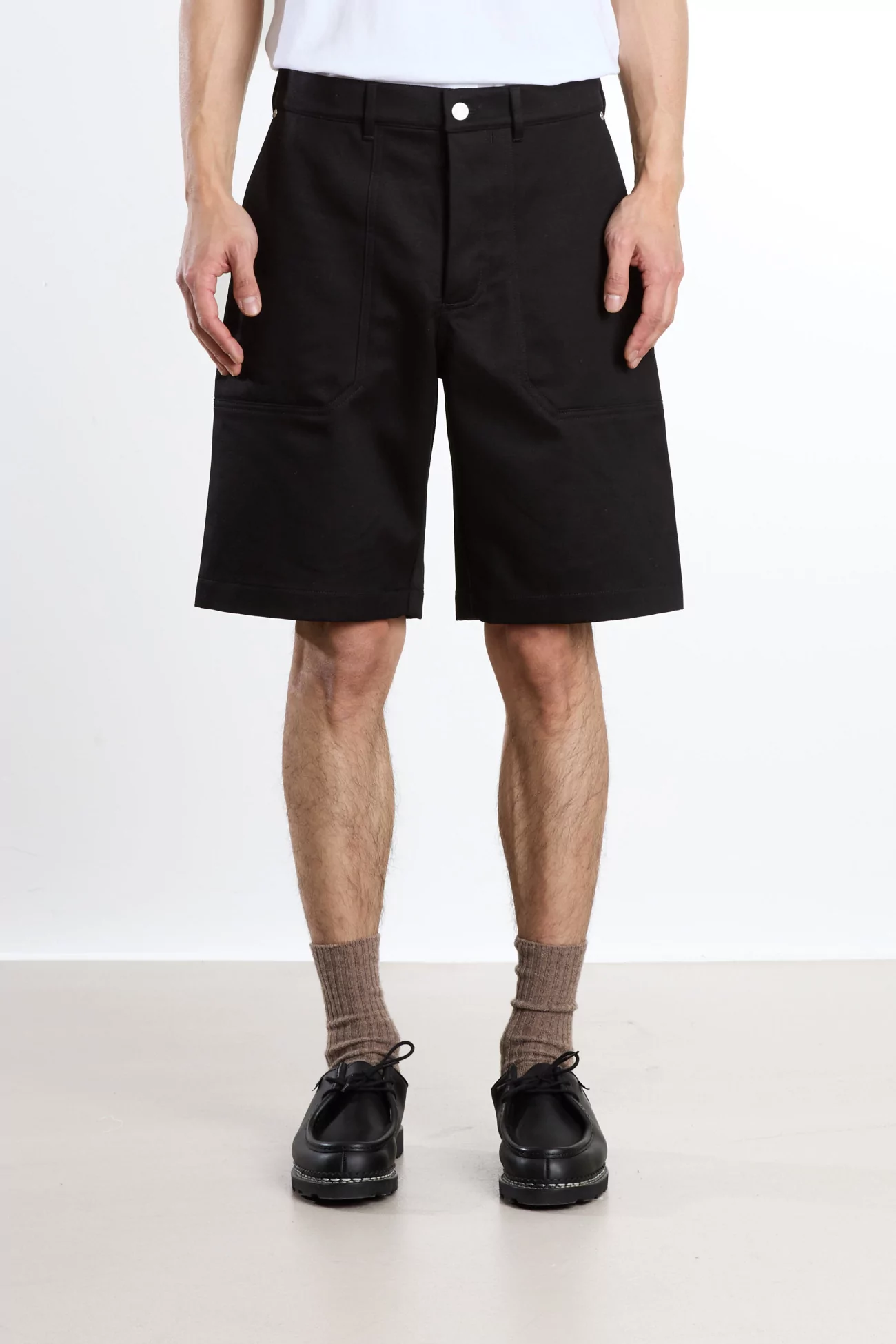 Fatigue Cotton Sateen Shorts – Black | Centre Commercial