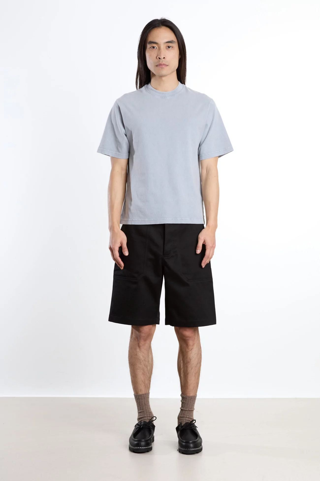 Fatigue Cotton Sateen Shorts – Black | Centre Commercial
