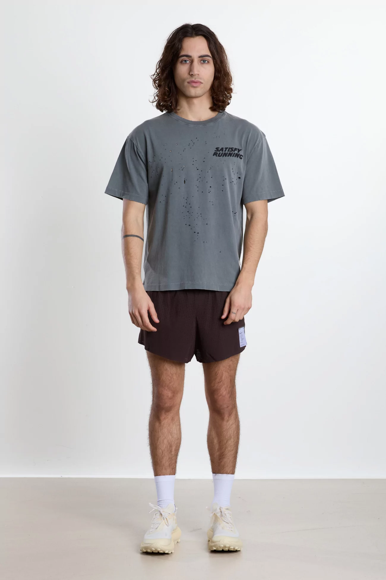 T-shirt Running Homme Coton Bio MothTech – Faded Black | Centre Commercial