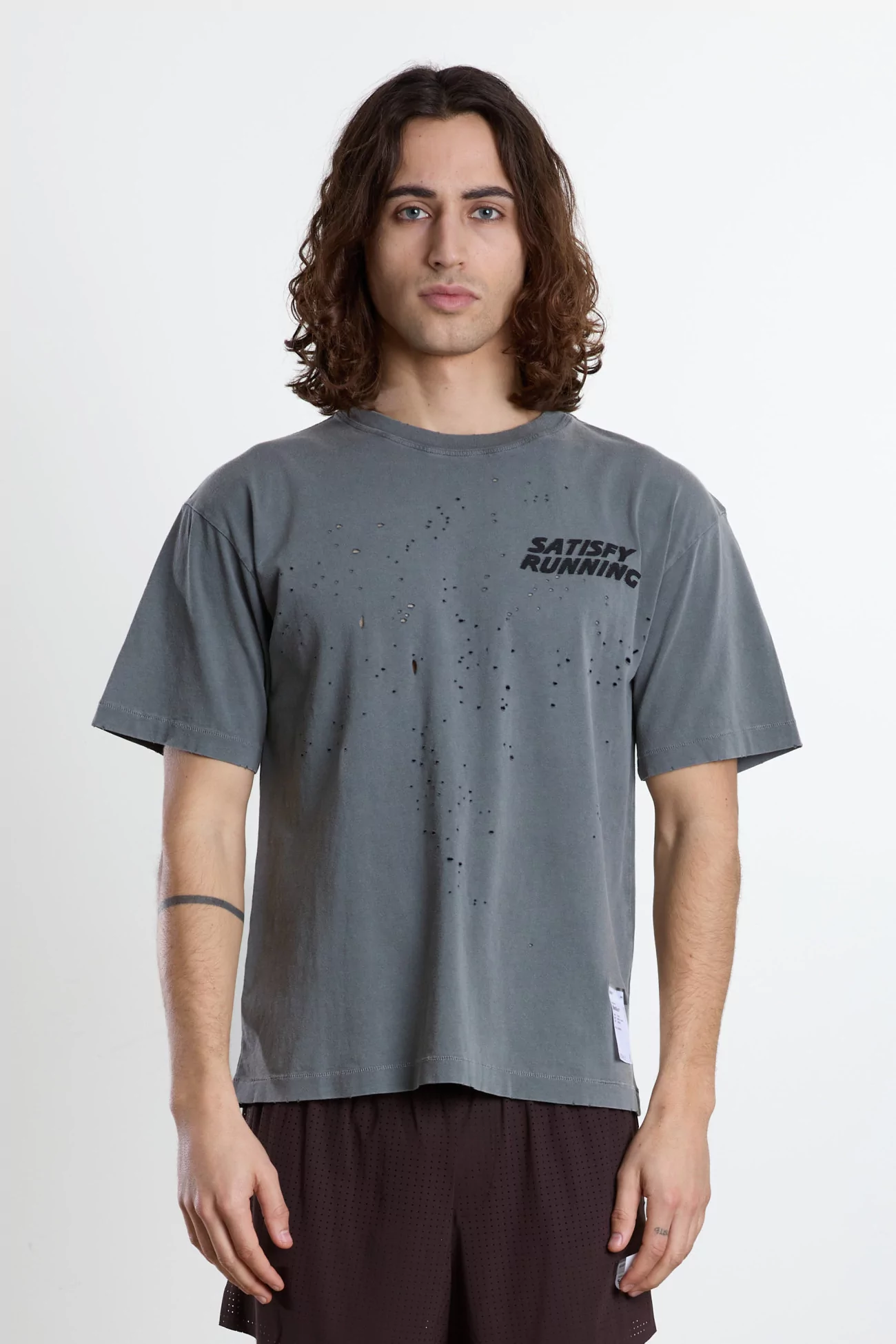 T-shirt Running Homme Coton Bio MothTech – Faded Black | Centre Commercial