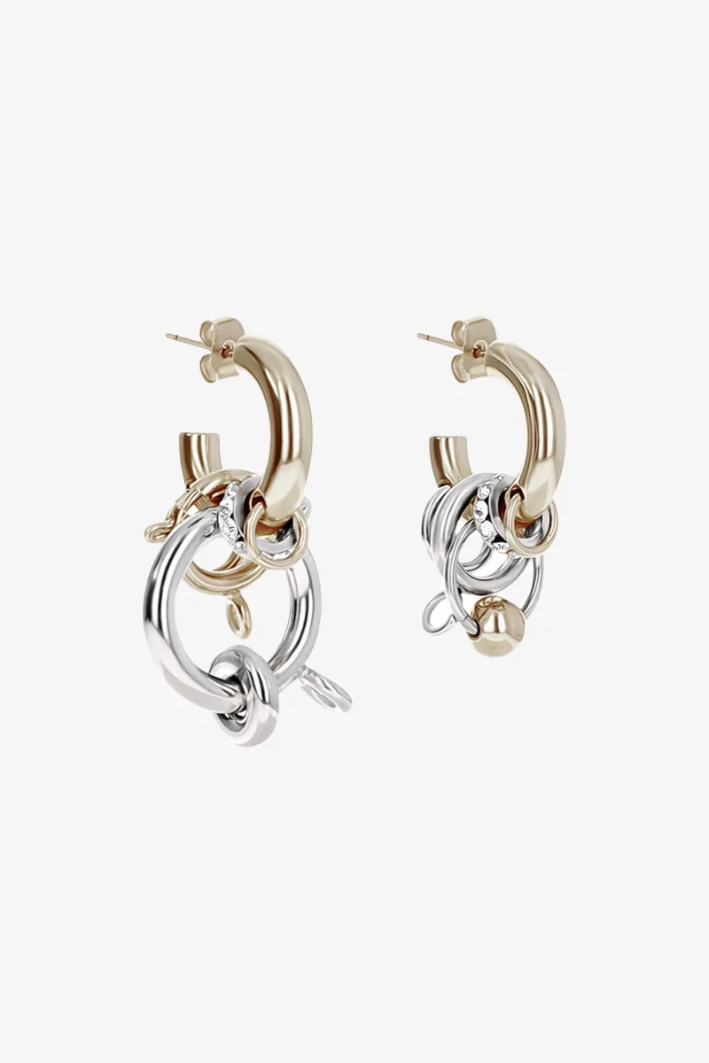 Anila Earrings Justine Clenquet – Gold/Palladium | Centre Commercial