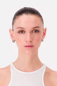 Freja Small Earrings Justine Clenquet – Palladium | Centre Commercial