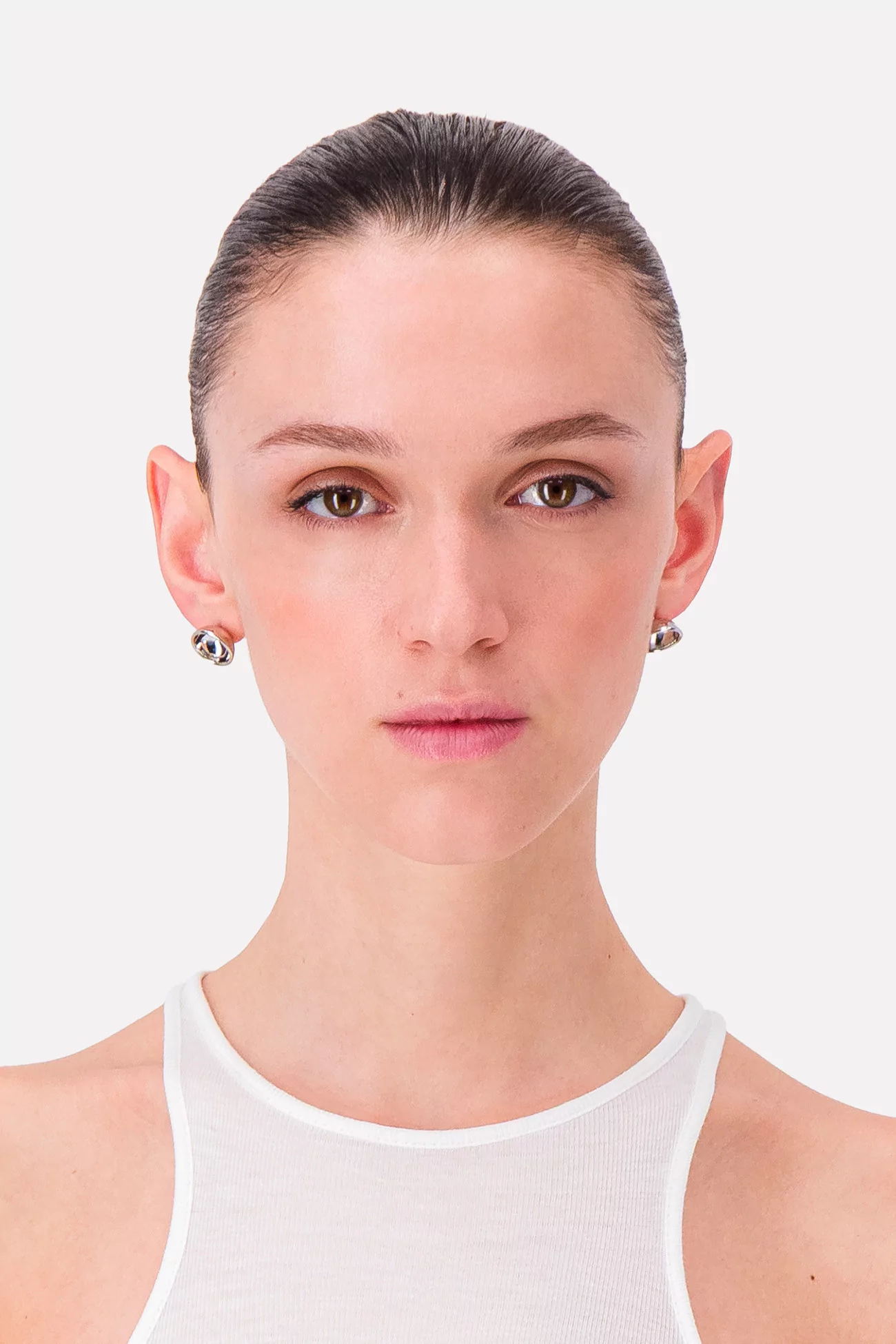 Freja Small Earrings Justine Clenquet – Palladium | Centre Commercial