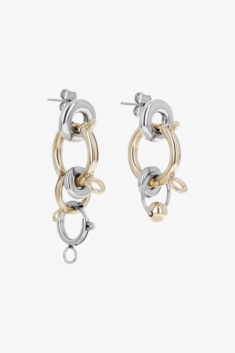 Pam Earrings Justine Clenquet – Gold/Palladium | Centre Commercial