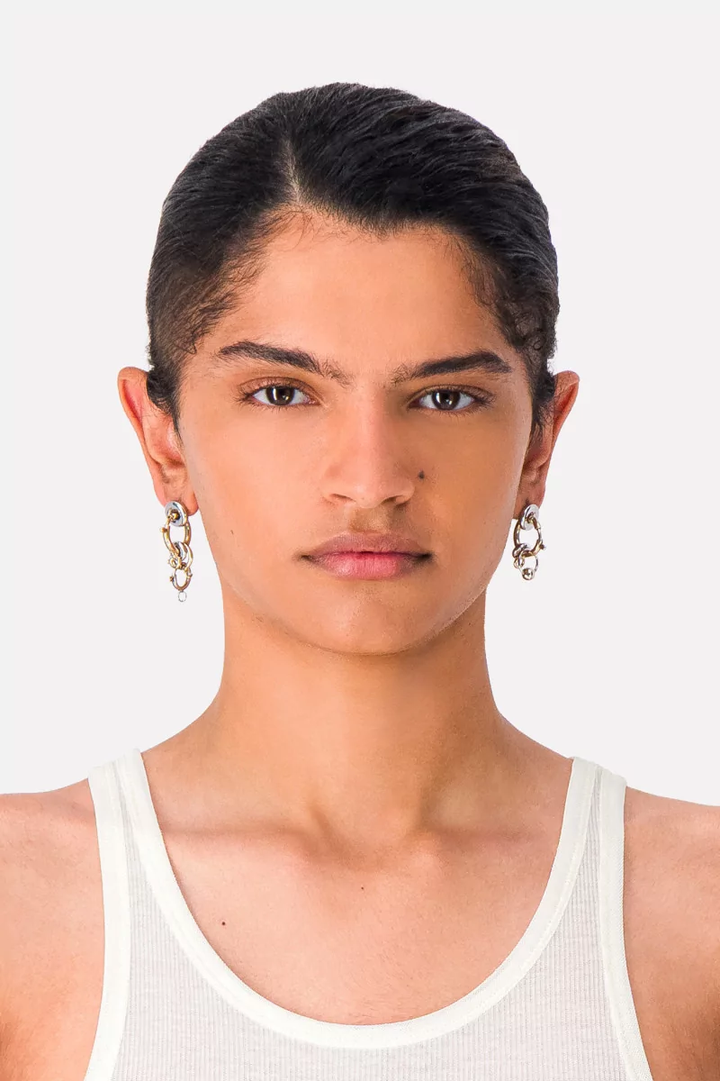 Pam Earrings Justine Clenquet – Gold/Palladium | Centre Commercial