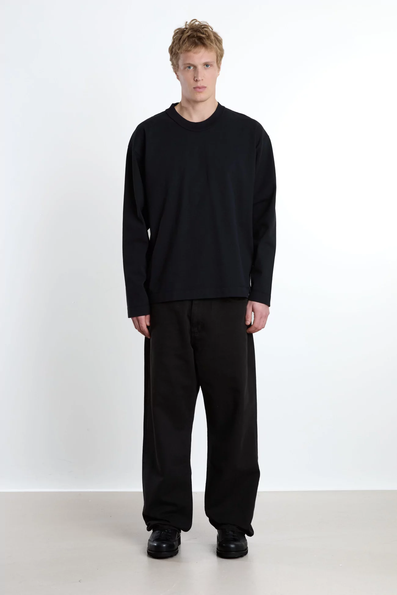 Norse Projects Isefjord Organic Cotton LS T-shirt – Black | Centre Commercial