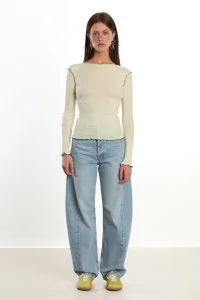 Baserange Vein Long Sleeve Tee Organic Cotton – Iguacu Lime | Centre Commercial