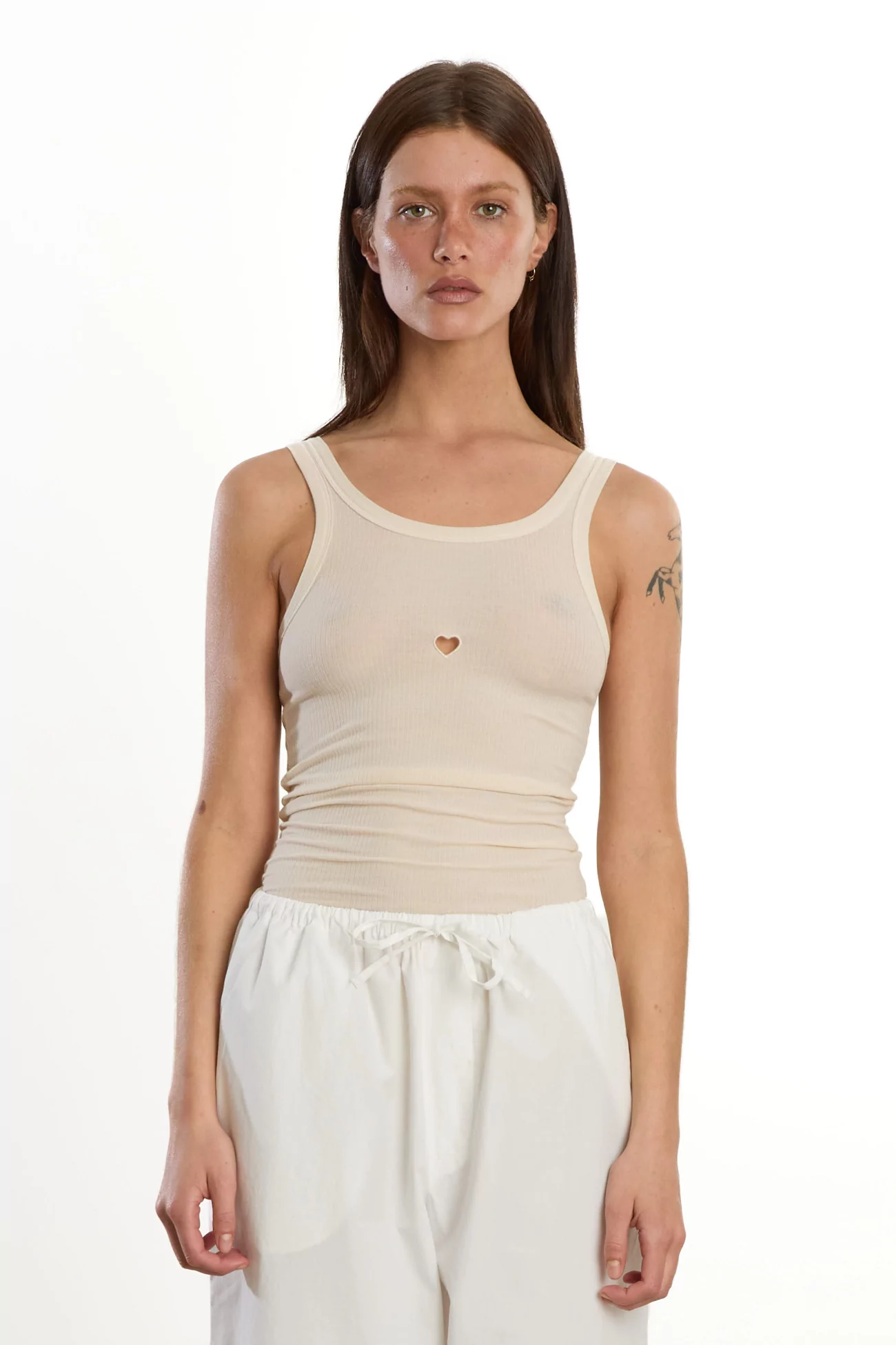 Baserange Heart Tank Undyed Organic Cotton | Centre Commercial