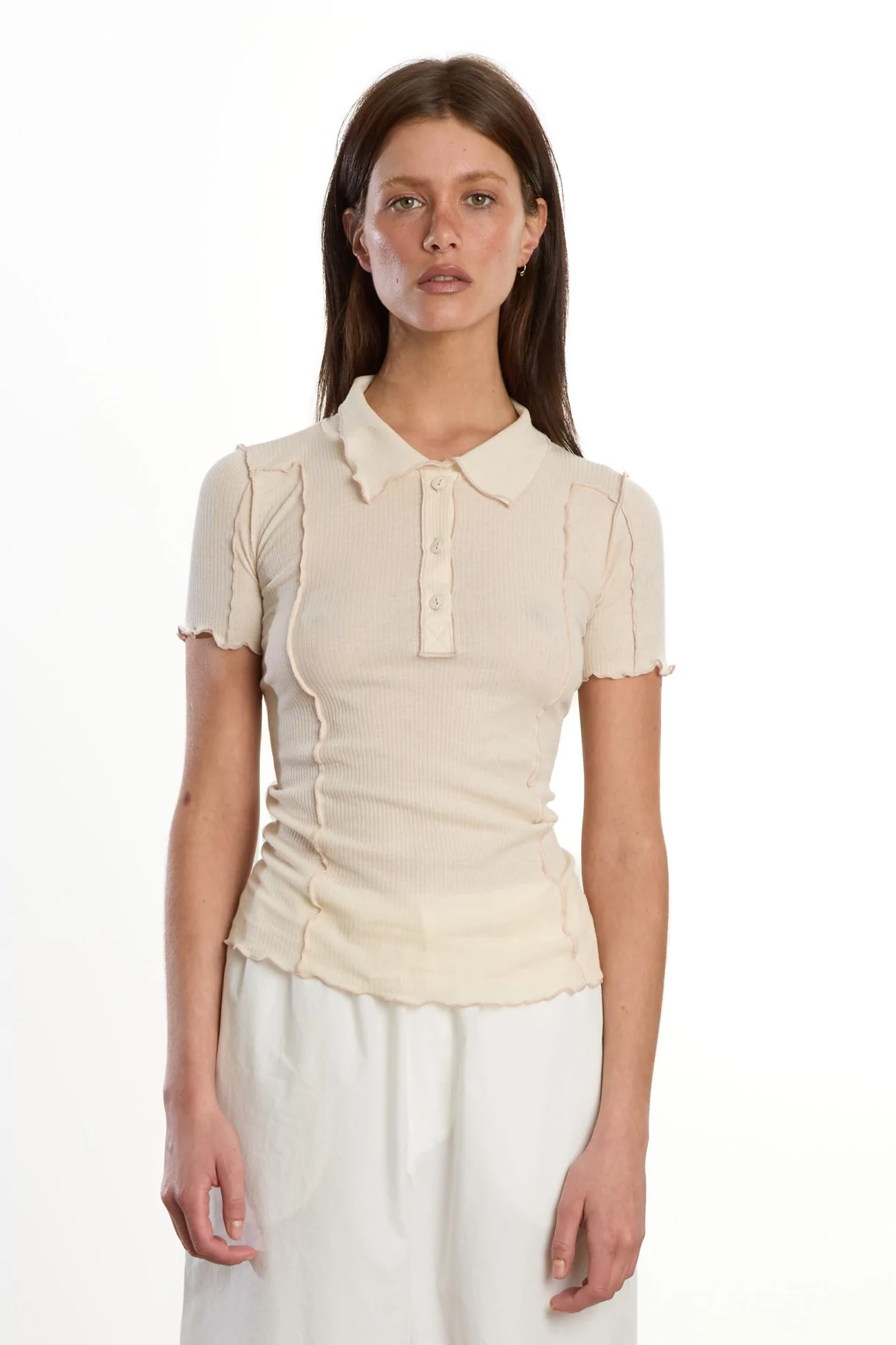 Baserange Omato Polo Organic Cotton – Off White | Centre Commercial