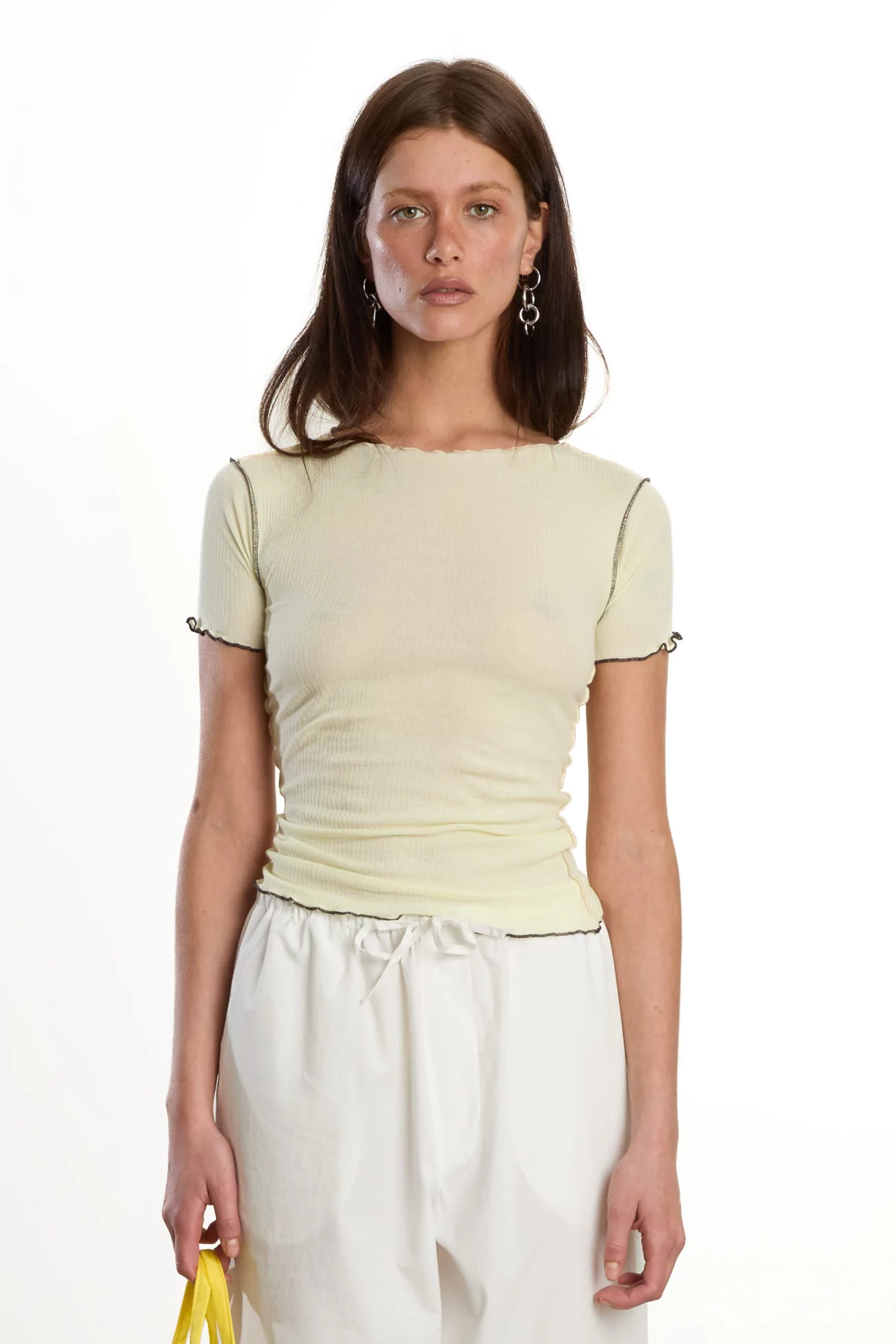 Baserange Vein Tee Shirt Organic Cotton – Iguacu Lime | Centre Commercial