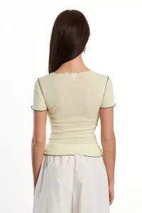 Baserange Vein Tee Shirt Organic Cotton – Iguacu Lime | Centre Commercial