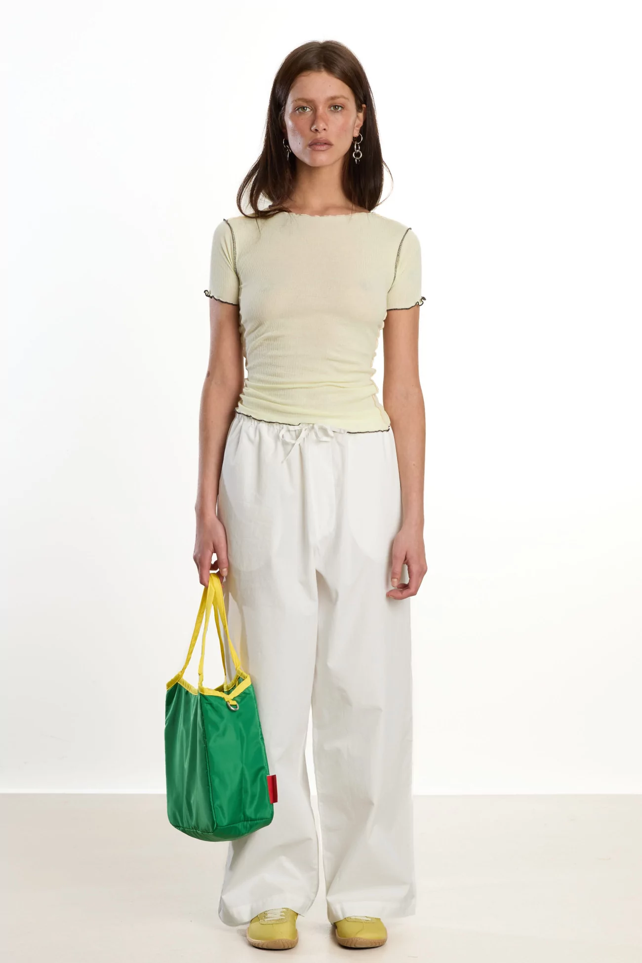 Baserange Vein Tee Shirt Organic Cotton – Iguacu Lime | Centre Commercial